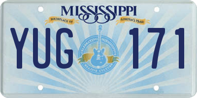 MS license plate YUG171