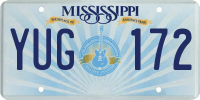 MS license plate YUG172