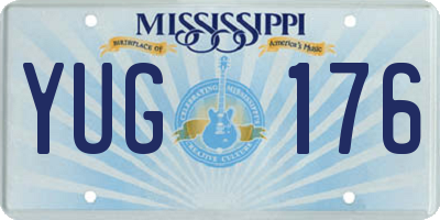 MS license plate YUG176