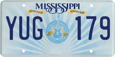 MS license plate YUG179