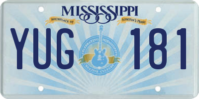 MS license plate YUG181