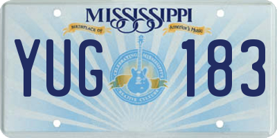 MS license plate YUG183