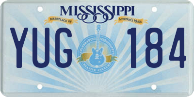MS license plate YUG184
