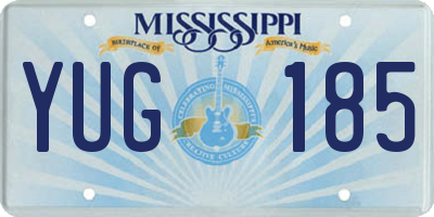 MS license plate YUG185