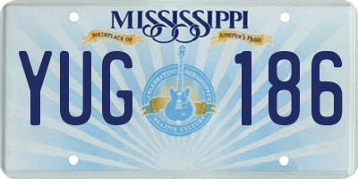 MS license plate YUG186