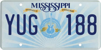 MS license plate YUG188