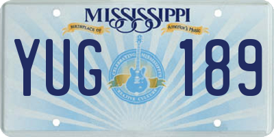 MS license plate YUG189