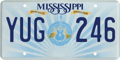 MS license plate YUG246