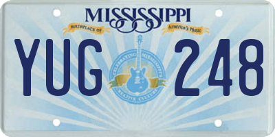 MS license plate YUG248