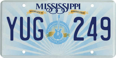 MS license plate YUG249