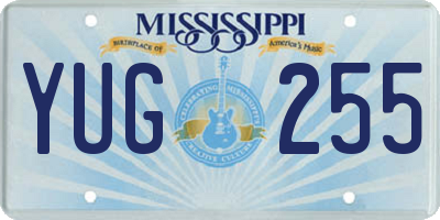 MS license plate YUG255