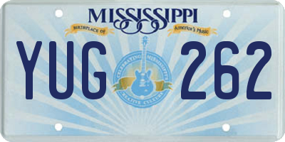 MS license plate YUG262