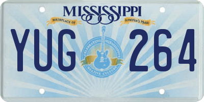 MS license plate YUG264