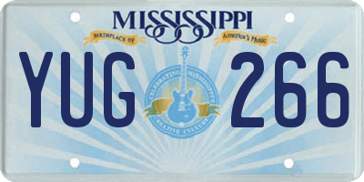 MS license plate YUG266