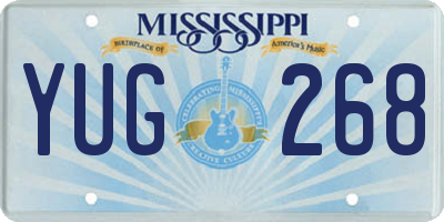 MS license plate YUG268