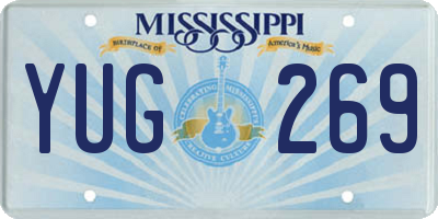 MS license plate YUG269