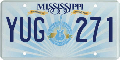 MS license plate YUG271