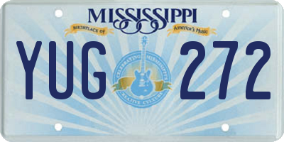 MS license plate YUG272