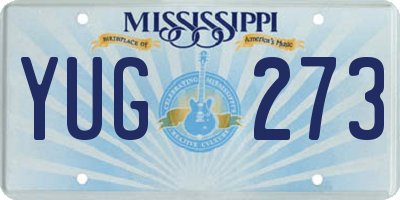 MS license plate YUG273