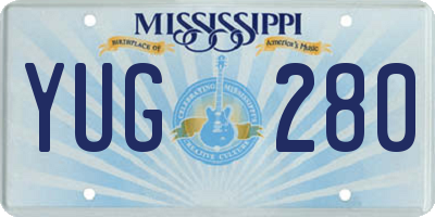 MS license plate YUG280