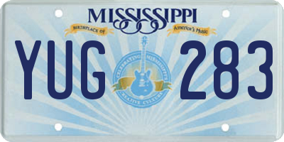MS license plate YUG283