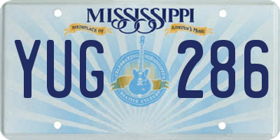 MS license plate YUG286