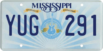 MS license plate YUG291