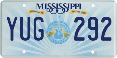 MS license plate YUG292