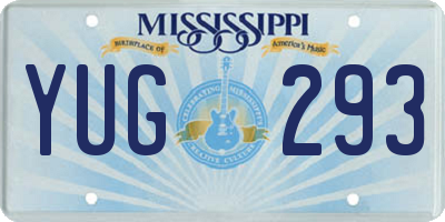 MS license plate YUG293