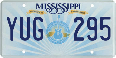 MS license plate YUG295
