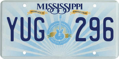 MS license plate YUG296