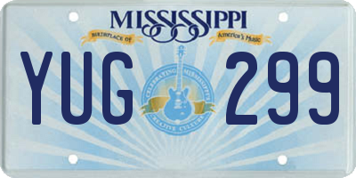 MS license plate YUG299