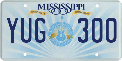 MS license plate YUG300