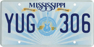 MS license plate YUG306