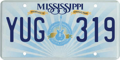 MS license plate YUG319