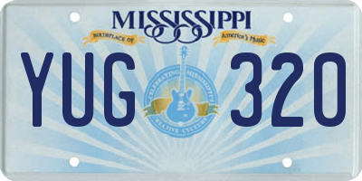 MS license plate YUG320