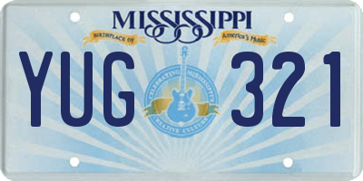 MS license plate YUG321