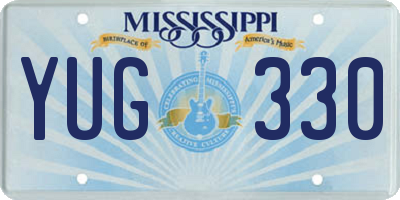 MS license plate YUG330