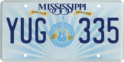 MS license plate YUG335