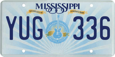 MS license plate YUG336
