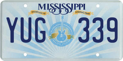 MS license plate YUG339