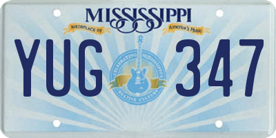 MS license plate YUG347