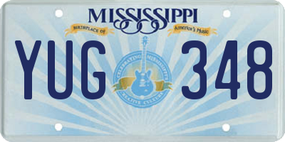 MS license plate YUG348