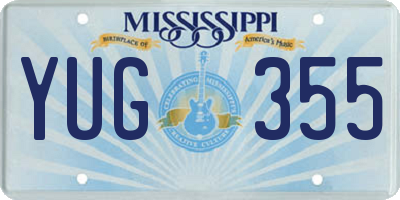 MS license plate YUG355