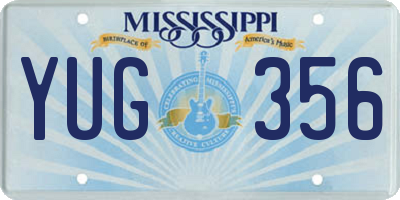 MS license plate YUG356