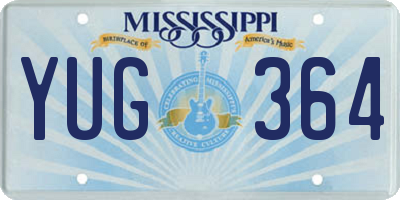 MS license plate YUG364