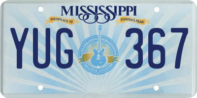 MS license plate YUG367