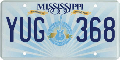 MS license plate YUG368