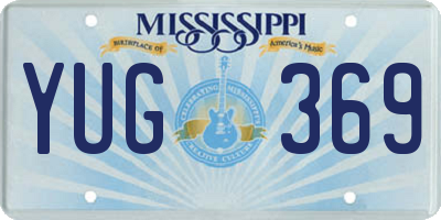 MS license plate YUG369