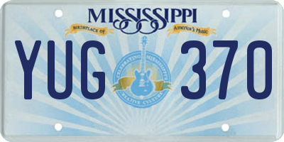 MS license plate YUG370